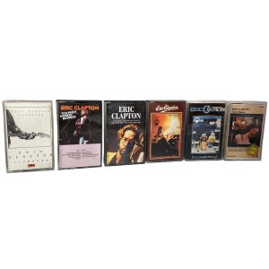 エリック・クラプトンのヴィンテージ・カセット各種、1970年代のオリジナル・レトロ・アナログ・テープ・カートリッジ、イギリスの名盤、希少なコレクターズアイテム