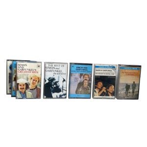 サイモン＆ガーファンクルのヴィンテージカセット、1960/70年代のオリジナルレトロアナログテープカートリッジ、アメリカの名盤、希少なコレクターズアイテム