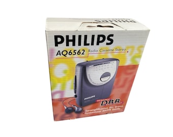 Vintage Philips AQ6562 Portable Stereo Radio Cassette Player