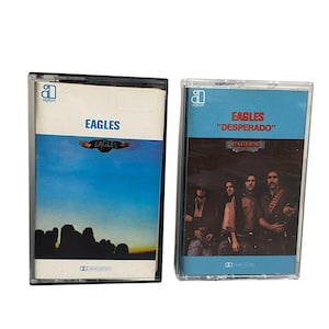 イーグルスのビンテージカセット、1970年代のオリジナルレトロアナログテープカートリッジ、象徴的なアメリカのアルバム、希少な収集品、デスペラード