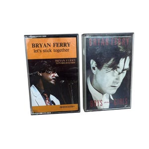 Vintage Bryan Ferry Cassette Tapes: Let&#39;s Stick Together & Boys and Girls