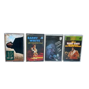 バリー・ホワイトのヴィンテージアルバムカセット、1970年代/80年代のオリジナルレトロアナログテープカートリッジ、アメリカの象徴的なアルバム、希少なコレクターズアイテム