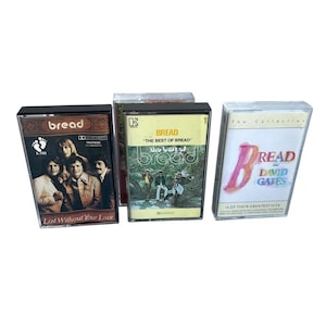 ブレッドのヴィンテージカセット、1970年代のオリジナルレトロアナログテープカートリッジ、アメリカの名盤アルバム、希少なコレクターズアイテム