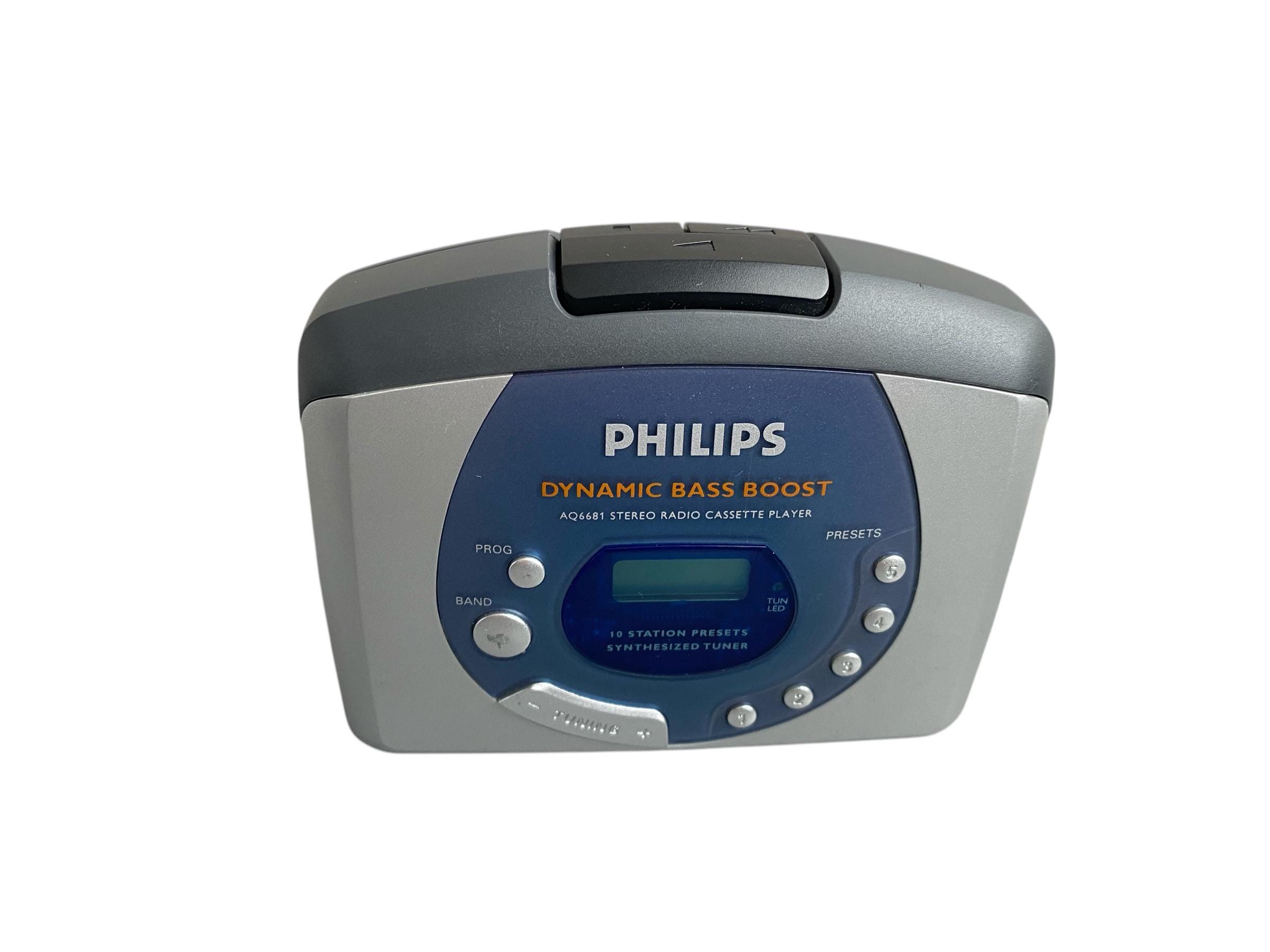 Vintage Philips AQ6681 is a Portable Stereo Radio Cassette Player