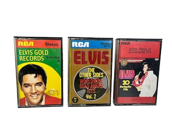 Elvis Presley Rare Vintage 1960s American Rock Cassette Tapes Albums