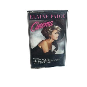 エレイン・ペイジ シネマ ヴィンテージ カセット、1984年オリジナル レトロ アナログ テープ カートリッジ、象徴的な英国のアルバム、希少なコレクターズアイテム