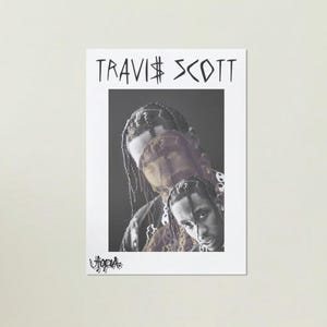 Travis Scott Poster | Hip Hop Wall Art | Astroworld Aesthetic | Music Decor | Fan Art Print | Collectible Merchandise