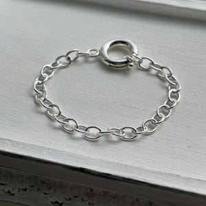 925 sterling silver large link chain bracelet; high quality shiny sterling silver chain bracelet