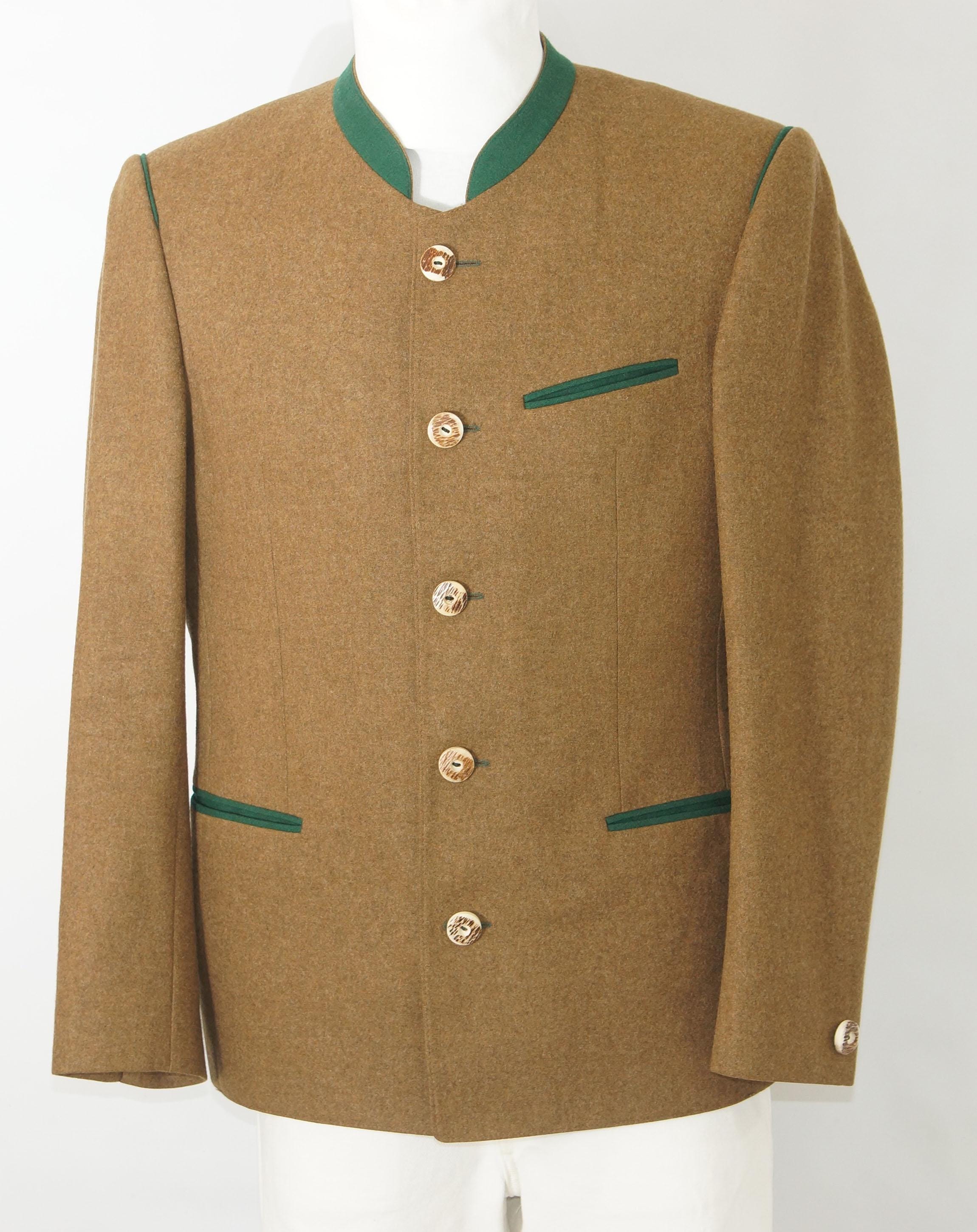 メーカー直売 - 人気ランキング Vintage Brown Wool Tyrolean Oktoberfest Austrian Jacket ジャケット・アウター