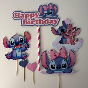 Stitch cake topper, personalized Stitch topper, Stitch cake decoration, topper for pastry chefs, Stitch themed party, Stitch birthday