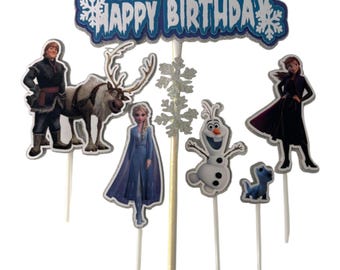 Frozen cake topper, personalized Frozen topper, Frozen decoration, topobde bolo Frozen , Frozen birthday cake topper, Frozen theme party