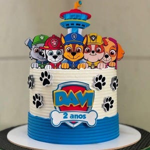 Taarttopper van het reddingsteam van de hond – 11/13stk – Gepersonaliseerde – Verjaardagsdecoratie – Puppyfeestje –Pootthema –Hond