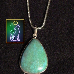 Sterling Silver Hand Painted Jasper Pendant on 20 inch 2mm Box Chain image 2