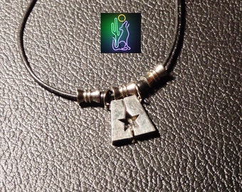 Joining Star Pendant Leather Rope Necklace