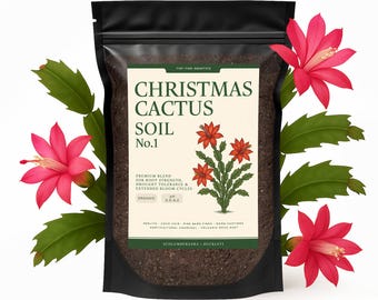 Premium Christmas Cactus Soil – Organic, Nutrient-Rich, Optimal-Draining Potting Mix for Schlumbergera – Promotes Healthy Roots