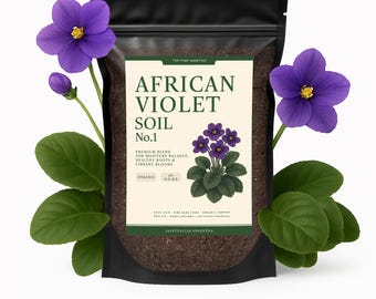 PremiumAFRICAN Violet Soil – Organic, Nutrient-Rich Potting Mix for Saintpaulia – Promotes Strong Roots,