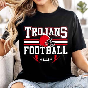 Trojans Mascot SVG PNG, Trojans Football SVG, Varsity Trojans Shirt, School Spirit Mascot Svg, Football Cheer Sublimation, Football Mom