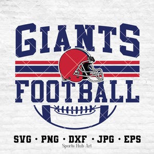 Giants Football Svg, Football Svg, Sports Svg, Football Shirt, Sublimation Designs, Png Dxf Jpg Eps