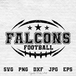 ファルコンズ フットボール SVG、フットボール SVG、スポーツ SVG、フットボール シャツ、昇華デザイン、Png Dxf Jpg Eps