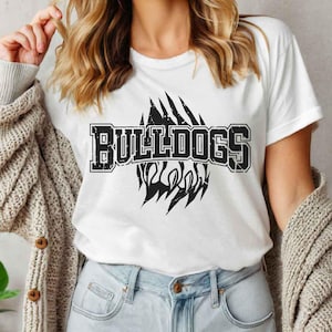 Bulldogs Mascot SVG PNG, Bulldogs Cheer Svg, Bulldogs Shirt Svg, Bulldogs Sports Svg, School Spirit Mascot Svg, Football Svg
