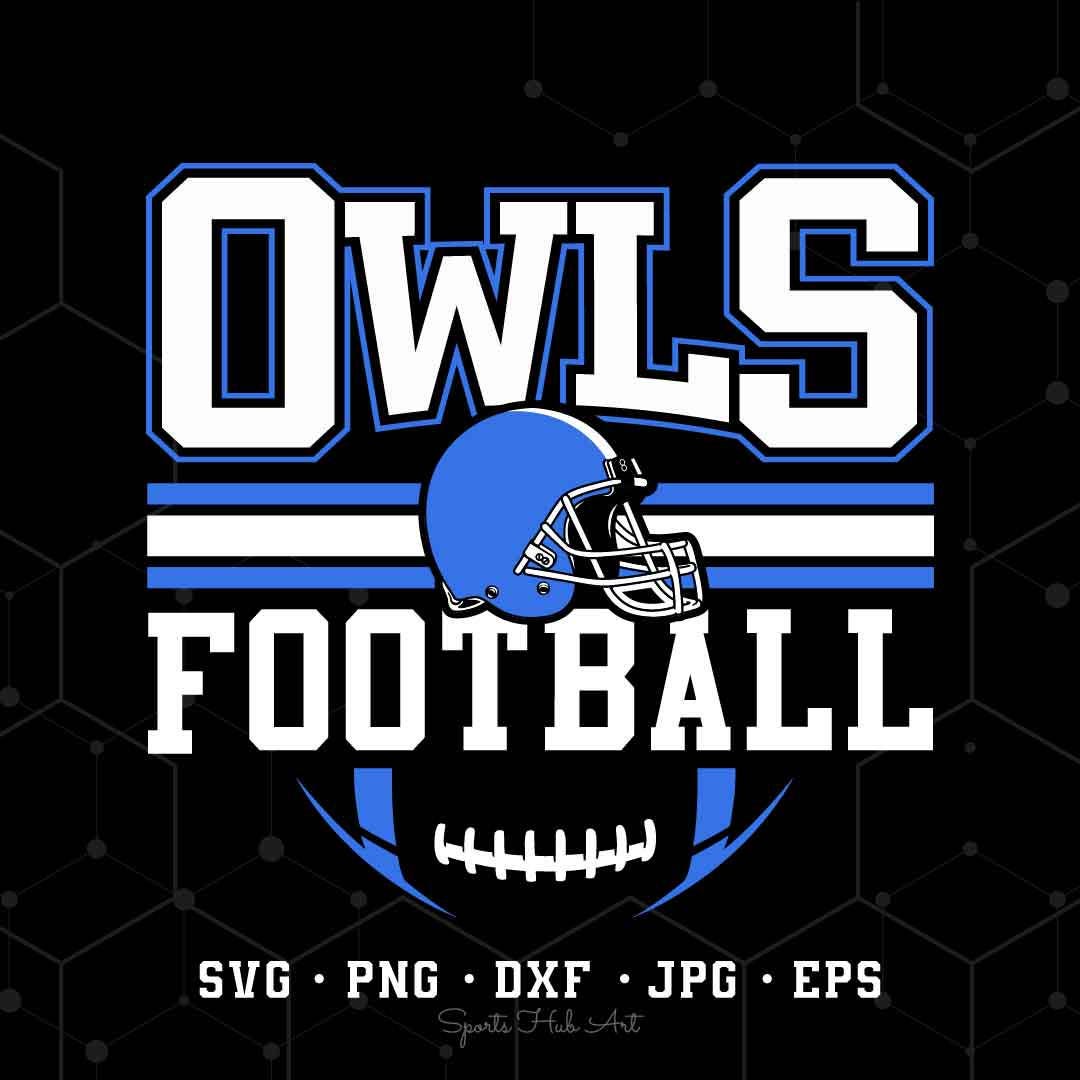 Owls Mascot SVG PNG, Owls Football SVG, Varsity Owls Shirt, School Spirit Mascot Svg, Football Cheer