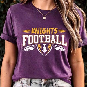 Knights Mascot SVG PNG, Knights Football SVG, Varsity Knights Shirt, School Spirit Mascot, Football Cheer Sublimation, Football Mom Svg