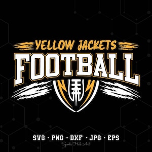 Yellow Jackets Mascot SVG PNG, Yellow Jackets Football SVG, Varsity Yellow Jackets Shirt, School Spirit Mascot, Football Cheer, Football Mom