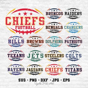 Football Bundle Svg, Football Team Svg, Chargers Football Svg, Sports Svg, Football Shirt, Sublimation Designs, Png Dxf Jpg Eps