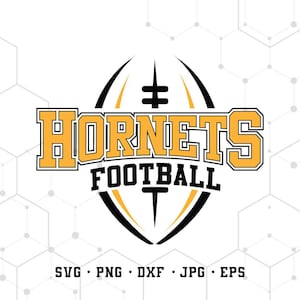 Hornets Mascot SVG PNG, Hornets Football SVG, Varsity Hornets Shirt, School Spirit Mascot Svg, Football Cheer Sublimation, Football Mom