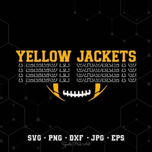 Yellow Jackets Mascot SVG PNG, Yellow Jackets Football SVG, Varsity Yellow Jackets Shirt, School Spirit Mascot, Football Cheer, Football Mom