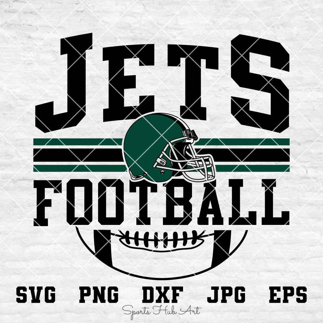 Jets Fußball-Svg, Fußball-Svg, Sport-Svg, Fußball-Shirt, Sublimations-Designs, Png Dxf Jpg Eps