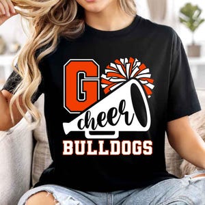 Go Cheer Bulldogs Svg Png, Cheerleader Svg, Bulldogs Cheerleading Svg, School Spirit Mascot, Cheer Mom Png, Bulldogs Sublimation Designs