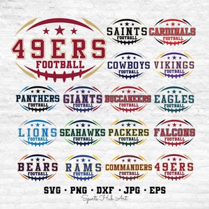 Football Bundle Svg, Football Team Svg, Cowboys Football Svg, Sports Svg, Football Shirt, Sublimation Designs, Png Dxf Jpg Eps