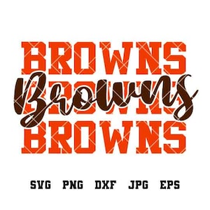 Fútbol americano de los Browns, SVG, Fútbol americano, SVG deportivo, Camiseta de fútbol, Diseños de sublimación, PNG, DXF, JPG, EPS
