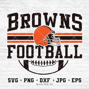 Fútbol americano de los Browns, SVG, Fútbol americano, SVG deportivo, Camiseta de fútbol, Diseños de sublimación, PNG, DXF, JPG, EPS