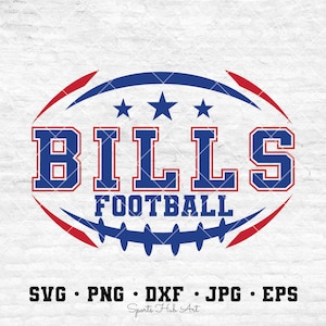 Bills Football Svg, Football Svg, Sports Svg, Football Shirt, Sublimation Designs, Png Dxf Jpg Eps