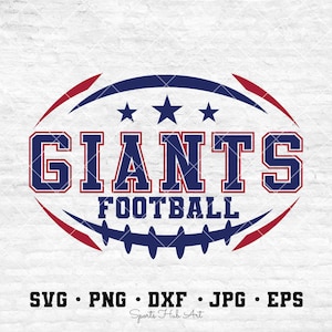 Giants Football Svg, Football Svg, Sports Svg, Football Shirt, Sublimation Designs, Png Dxf Jpg Eps
