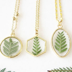 Real Fern Necklace,  Leaf Necklace, Pressed Flower Necklace, Resin Jewelry, Real Flower