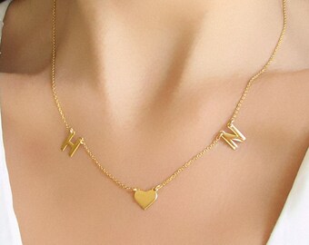 Gold Initial Necklace, Custom Letter Necklace, Monogram Necklace, Personalized Gifts