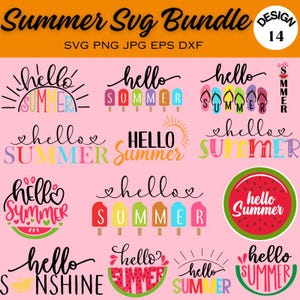 Hello Summer Svg, Welcome summer svg, Summer Sign svg, Hello Summer Popsicle svg, Summer svg, Front Door Sign svg, Files for Cricut