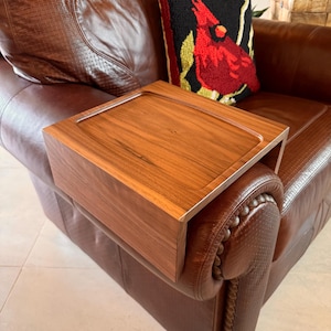 Solid Wood Couch Armrest Table: Custom Living Room Tray