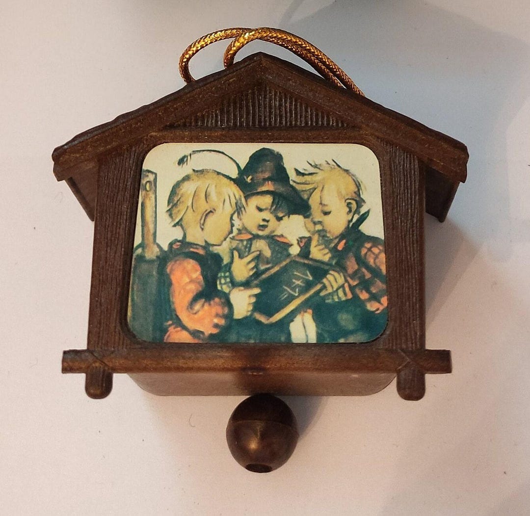 Vntg Plastic Pull String Music Box Ornament House Made in Japan Vintage ...