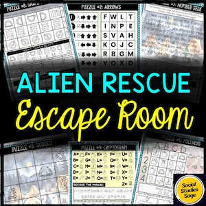 Alien Escape Room Kit: Printable Kids Party Game (Ages 8-12)