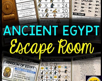 Ancient Egypt Escape Room Kit: Printable Puzzle Game for Kids (Ages 8-12) (PDF Download
