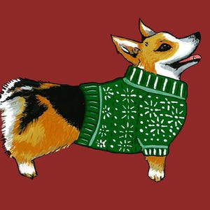 Welsh Pembroke Corgi Christmas Card