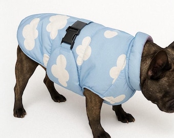 Custom Dog Puffer Jacket: Handmade Warm Waterproof Fleece-Lined Coat