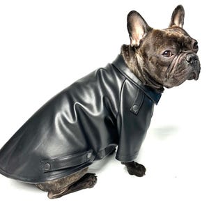 Veste personnalisée en cuir écologique pour chien | Coupe personnalisée pour chaque chien | Fabriqué en Ukraine