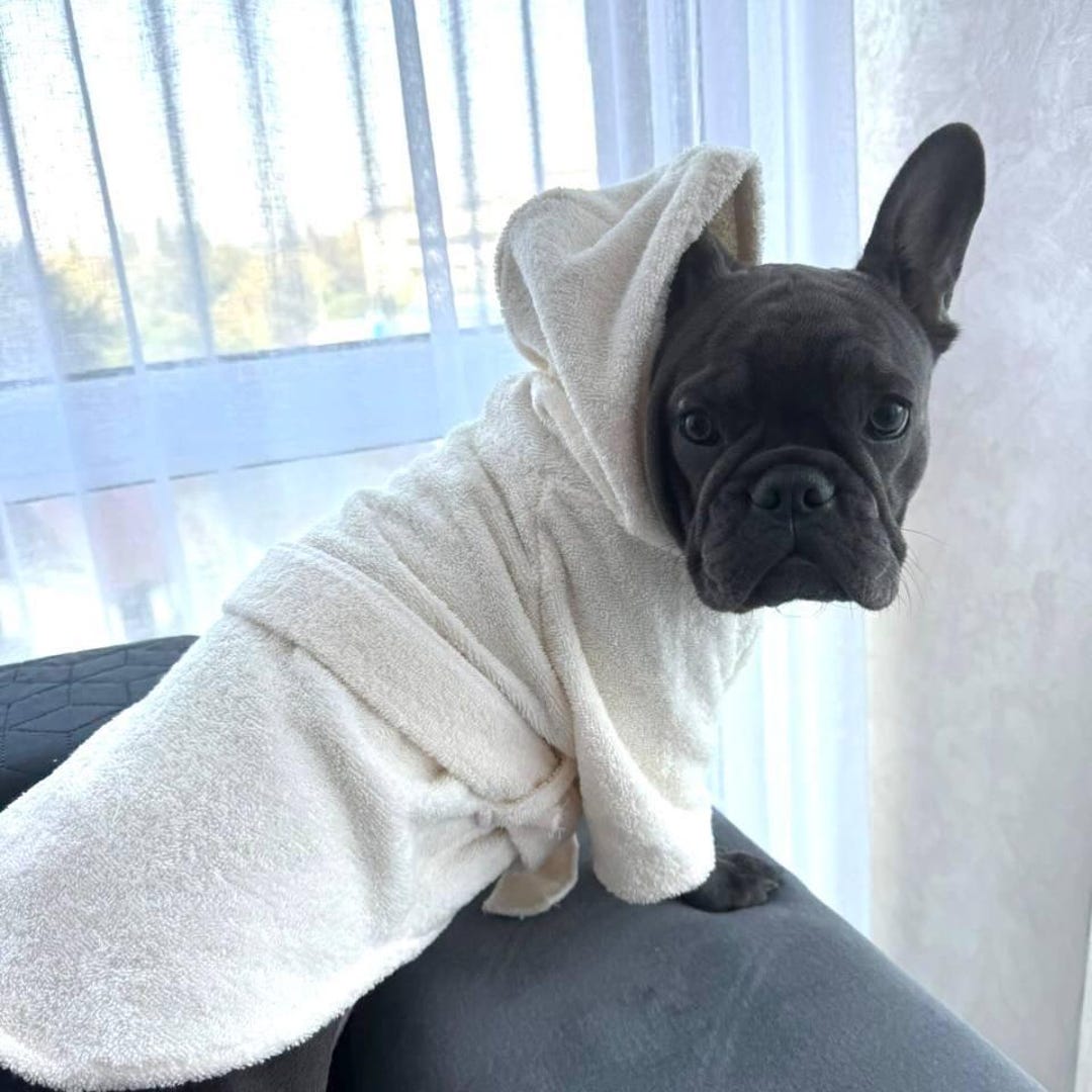 Personalized Pet Towel - Personalized Dog Robe - Embroidered Dog Robe ...