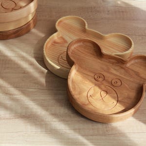 Wood Animal Platter For Toddle  Wooden Children Plate  Animal Breakfast Board  First Kids Plate  Baby Bowl Gift For Baptism or Easter