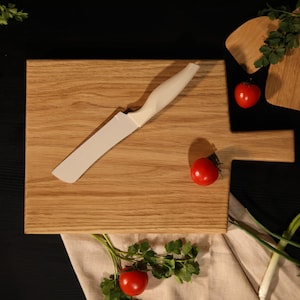 Wooden Cutting Board With Handle Oak Cutting and Serving Boards Farmhouse Kitchen Decor Paddle Board Handmade Bread Board Black Friday